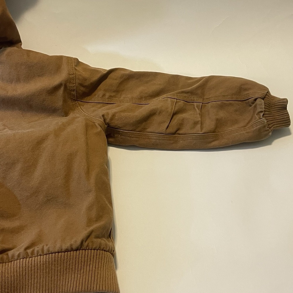 Carhartt Jacket Hooded Quilt Lined Canvas Work Wear Kids Youth XS - Picture 3 of 16